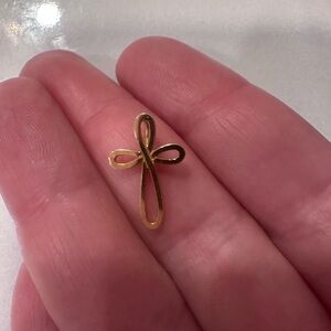 Gold Cross Pendant - Elegant Women's Jewelry